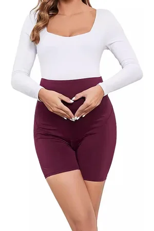 Merkloos Zwangerschapsshorts Dames Zwangerschapsbroek Shorts Pyjama/Pyjama/Yoga Broek Kort XL