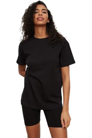 Trendyol Zwarte Gebreide Pyjamaset Van 100% Katoen, Shorts/Panty