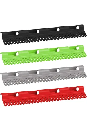 Merkloos Plastic Hangers for Socks Drying Rack - Pack of 4 (Red Green Ash Black)