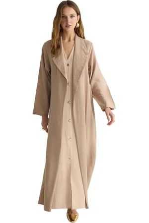 Trendyol Stone Color Block Geweven Cape En Abaya Tctss25Kf00000
