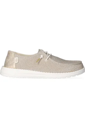 Hey dude Wendy Metallic Sparkle Dames Instappers Gold - Maat 43