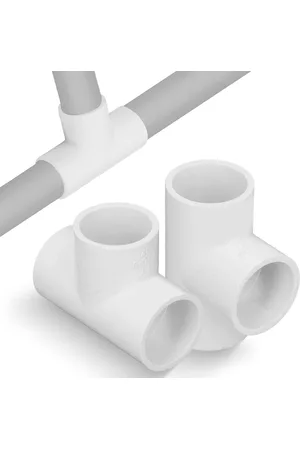 Merkloos 12 stuks PVC plastic tee buisfittingen - gelijke diameter koppelingen voor waterleiding - thuisverbetering (20mm)