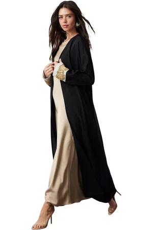 Trendyol Beige Accessoire Geborduurde Geweven Cape & Abaya Tctss24Kf00032