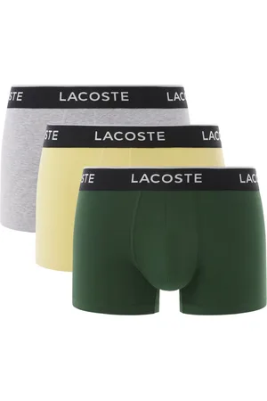 Lacoste Heren Boxershorts Classic Trunks /Geel/Grijs 3-Pack - Maat L