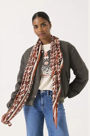 Garcia Dames All over print Sjaal Bruin