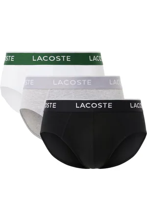 Lacoste Heren Slips Casual Briefs 3-Pack /Wit/Grijs - Maat XL