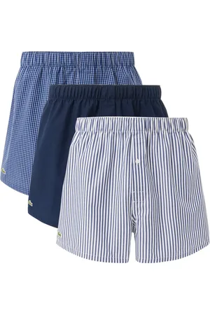 Lacoste Heren Wijde Boxershorts Katoen 3-Pack /Donkerblauw - Maat XL