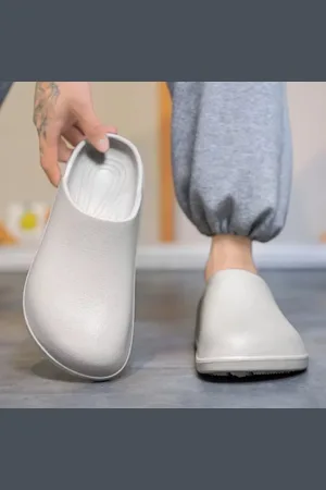 Merkloos Originele Heren Klompen Slippers - Comfortabele Mules Sandalen voor Zomer, EVA Waterdicht en Antislip - Werk- en Vis Schoenen voor Buiten (Maat 44-45)