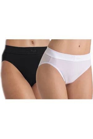 Sloggi Set van 4x stuks witte damesondergoed Double comfort Tai dames slips, maat: 44