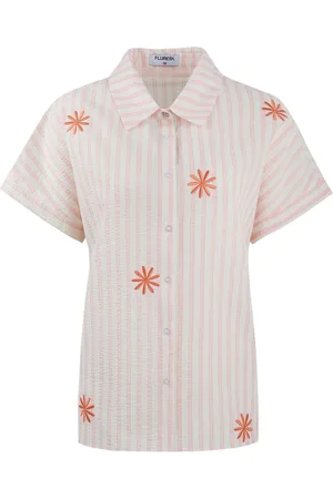 Fluresk Blouse Gwendolyn Blouse 25zfqf05 014232 Sand/piggy Pink Dames Maat - W44