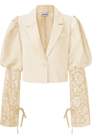 Merkloos Trendy korte blazer met kant - nieuwe collectie - lente/zomer - dames - - maat L