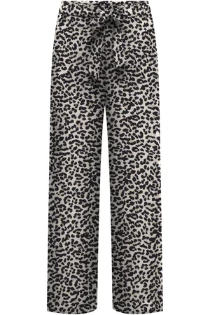 ONLY Broek Onlnova Life Vis Palazzo Pant Aop 15264446 Mocha Meringue/670 Leo Dames Maat - W42