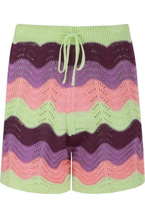 Fluresk Broek Rihanna Shorts 25zflf03 231812 Flower Peach/deep Purple Dames Maat - W40