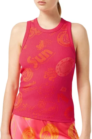 Scotch&Soda Printed Rib Tanktop Dames - Maat XL