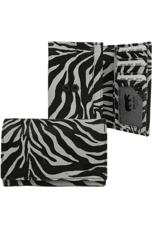 Bear Design Sweety Leren Overslagportemonnee - Zebra