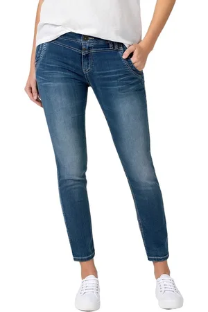 Timezone Dames Jeans Broeken Nali slim Fit Blauw W 27 Volwassenen