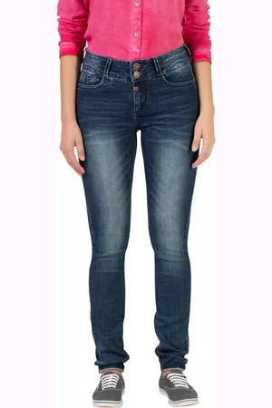 Timezone Dames Jeans Broeken Enya slim Fit Blauw 32W / 32L Volwassenen