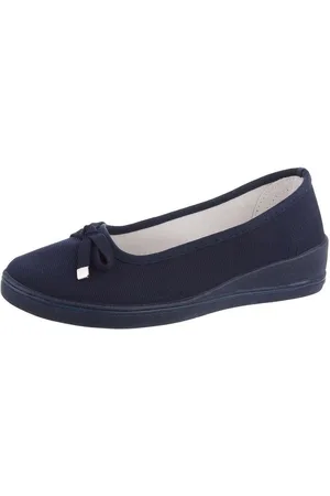 Merkloos Marineblauwe instappers blauw 39