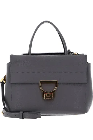 Coccinelle Leren Handtas Schoudertas Arlettis Handbag Grained Leather Grijs