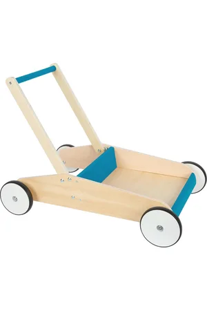Merkloos Loopstoeltje voor Kinderen - Robuuste Houten Trolley met Ruime Laadruimte - Veilig en Flexibel van 12 Maanden