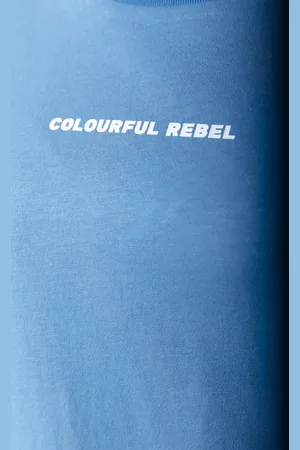 Colourful rebel Uni Logo Boxy Tee Tops & T-shirts Dames - Shirt - - Maat S
