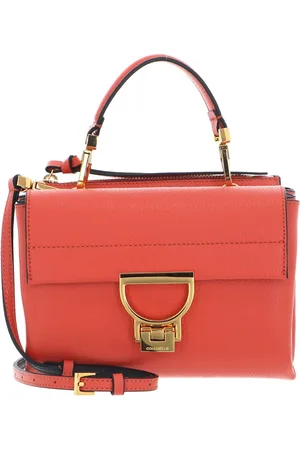Coccinelle Leren Schoudertas Avondtas Arlettis Handbag Grainy Leather Lichtrood