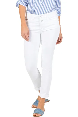 Timezone Dames Jeans Broeken SLIM NALITZ 7/8 slim Fit Wit W 28 Volwassenen