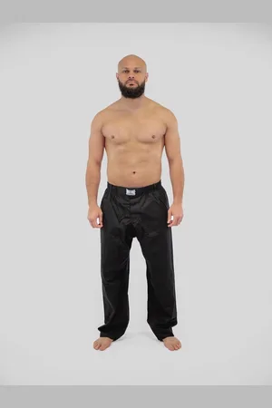 Merkloos Kickboksen Broek Zwart - Maat 150 cm - Comfortabel en Functioneel