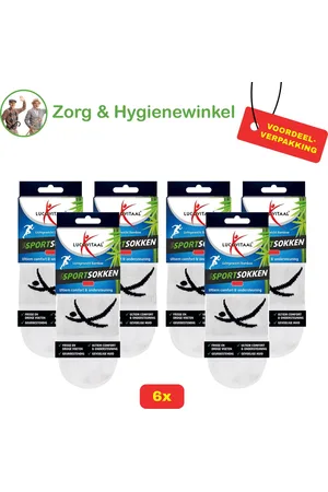 Lucovitaal 6 paar - - Bamboe Witte Sportsokken (Maat: 39-42) Voordeelverpakking