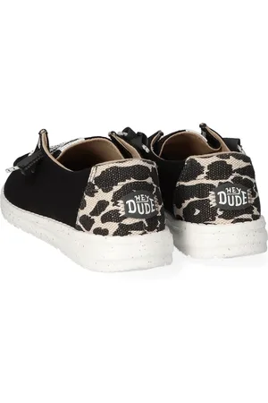 Hey dude Wendy Dames Instappers Black/Leopard - Maat 39