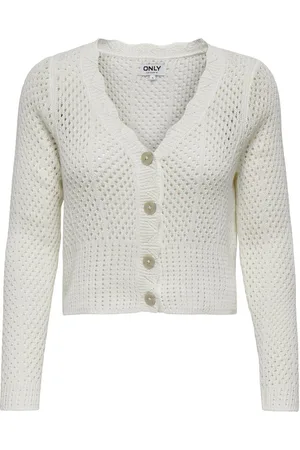 ONLY Vest Onlroselia Ls V-neck Cardi Knt 15314647 Cloud Dancer Dames Maat - L