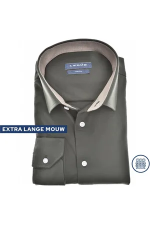 Ledub Ledûb modern fit jersey donkergroen extra lange mouw