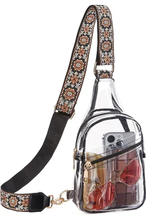Merkloos Heuptas voor dames, doorzichtige tas, transparante crossbody tas, schoudertas, kleine borstzak voor vrouwen, stijlvolle slingtas, .
