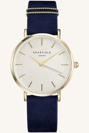 ROSEFIELD West Village Dames Horloge - Goud Blauw Ø33mm - WBUG-W70