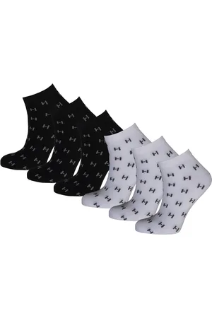 Merkloos Bamboo Sneakersock - 40/46 - Zwart/ logo