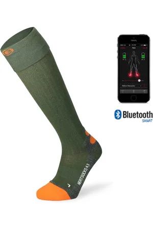 Lenz Verwarmde Sokken 4.1 - Groen/Orange - 39-41 - (Excl. Accu