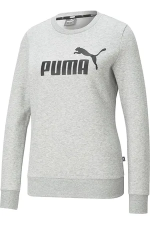 PUMA Vrouwen ESS Logo Crew Lichtgrijs Heather - XS