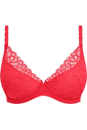 Wacoal Raffiné Push-Up BH – Hibiscus – Plunge BH met Kant – Roze – Maat 85-100 C-Cup