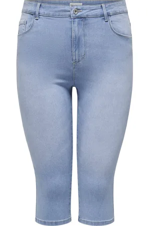 ONLY Jeans Caraugusta Hw Sk Knickers Dnm Bj13 15313113 Light Blue Denim Dames Maat - W46