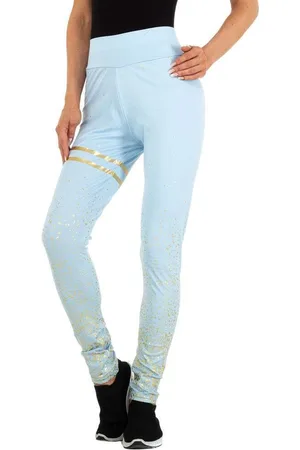 Merkloos Legging goud glitter S/M