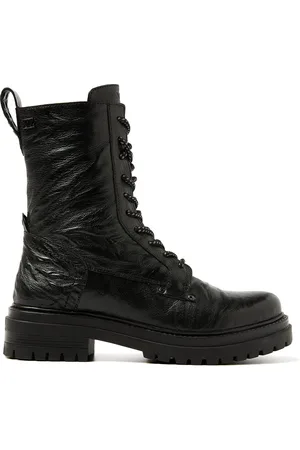 Lazamani Estee Dames Veterboots Leer Black - Maat 37