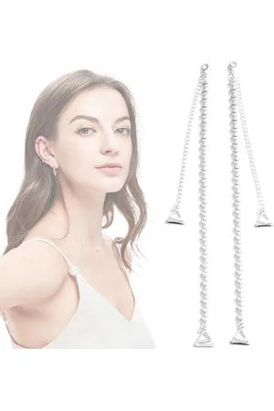 Merkloos Set van 2 hartvormige reservebeha-bandjes – antislip schouderriem – comfortabel en veilig modieus accessoire voor vrouwen