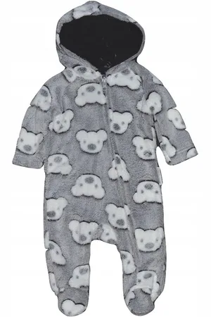 Merkloos Fleece Onesie - Beertjes - Maat 6-12 mnd - 74
