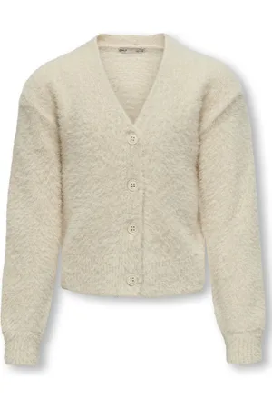 ONLY Kids Vest Kogpiumo L/s Button Up Cardigan Knt 15326268 Whitecap Gray Dames Maat - W122 X L128
