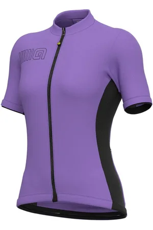 Alé Color Block Korte Mouwen Fietsshirt Paars L Vrouw