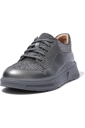 FitFlop ™ Freya Lace Up Low Top Sneaker - Hotfix/PU - Maat 37