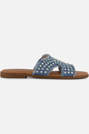 Ann Rocks Denim Slippers Synthetisch - Maat 37