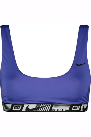 Nike Swim With Tape Bikini topje Sneldrogend, platte naden, ondoorzichtig dankzij de binnenvoering