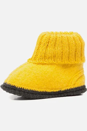 Bergstein Cozy Sloffen - Junior Unisex - Yellow - Maat 20