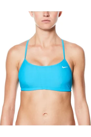 Nike Swim Solid Racerback Bikinitopje sneldrogend, platte naden, verwijderbare dunne pads